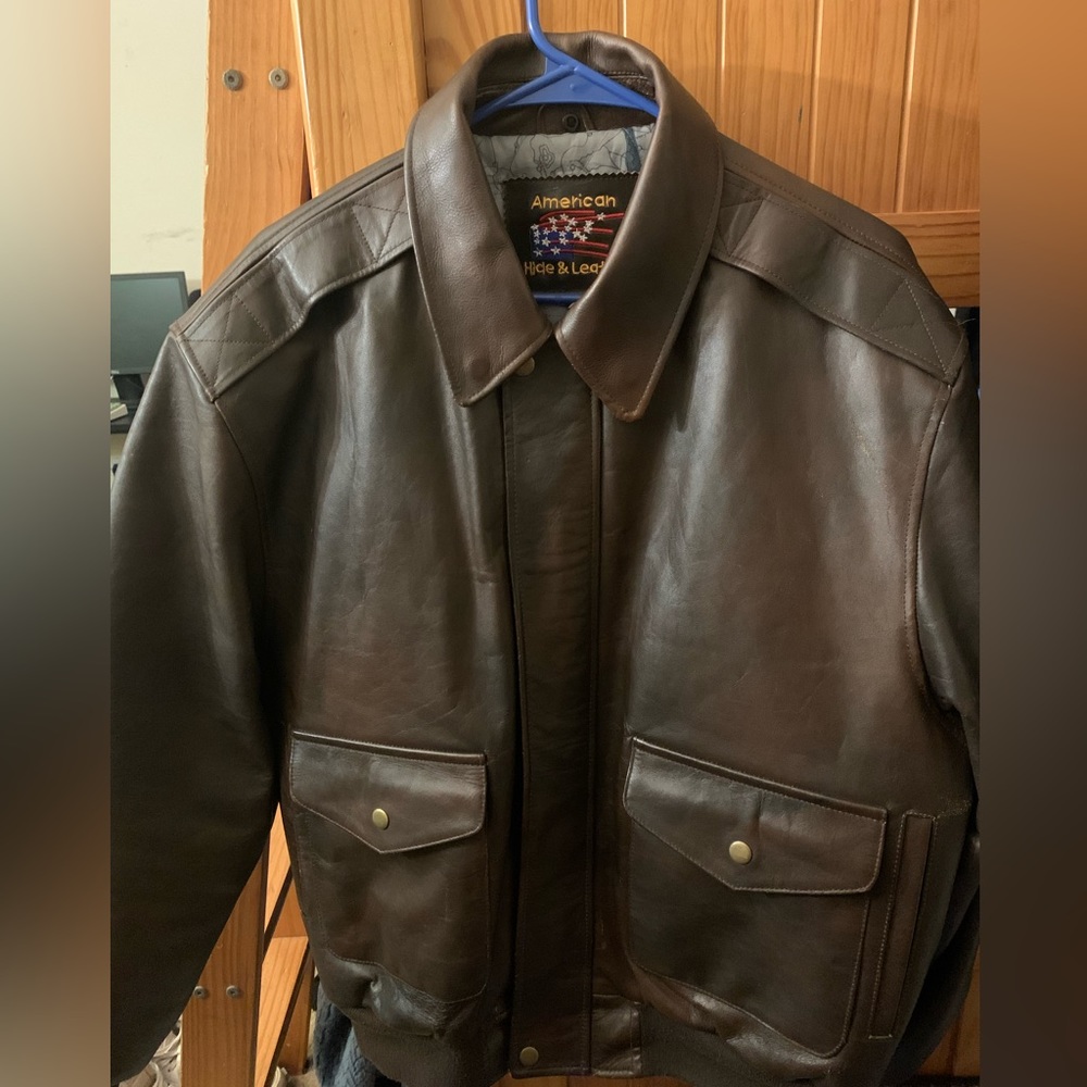 leather aviator jacket